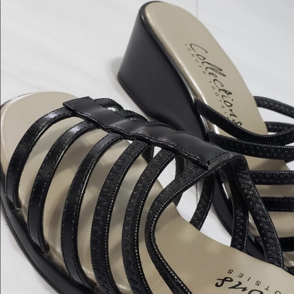 LEATHER Wedge Sandals - Picture 5 of 8